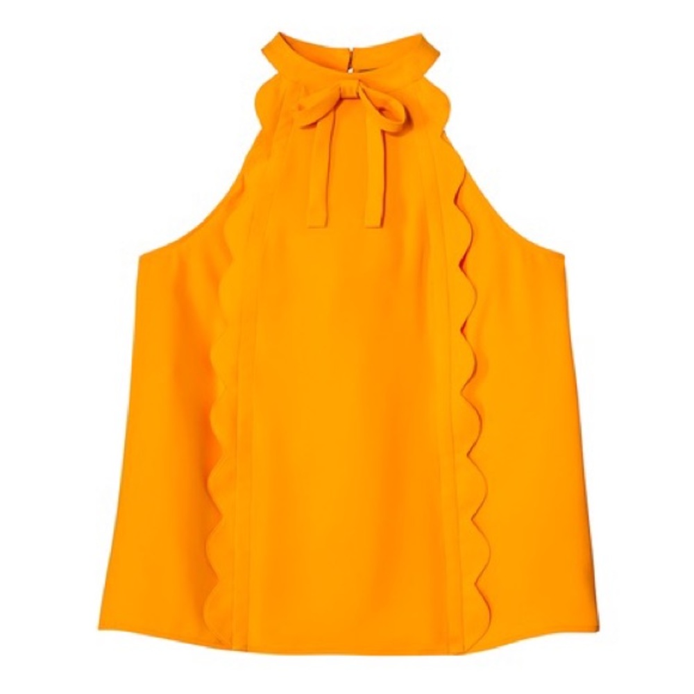 Victoria Beckham for Target Marigold High Neck Scallop Trim Tank 3X